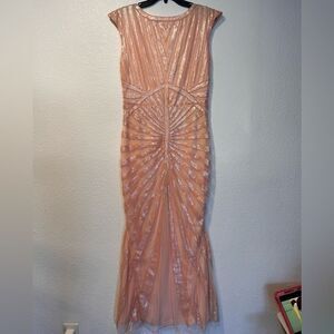 Elegant Peach Evening Gown